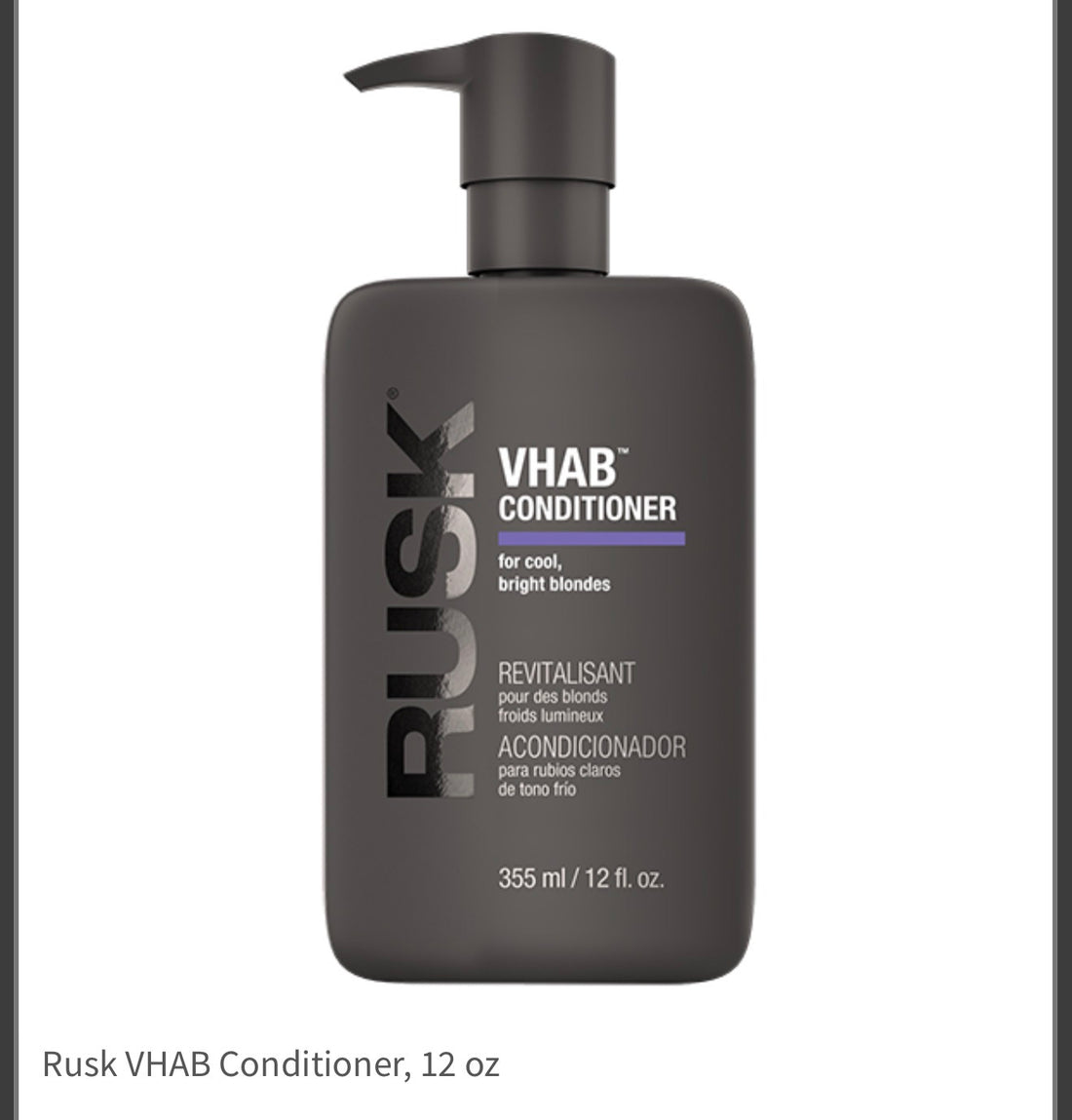 Rusk VHAB Shampoo & Rusk VHAB Conditioner 12 oz