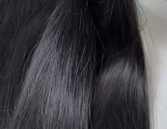 Jet Black Haircolor on Extensions
